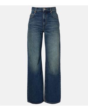 Isabel Marant Dromie Mid-Rise Straight Jeans - Blue