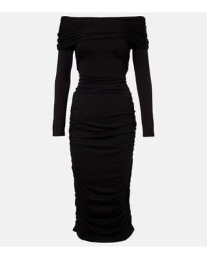 Veronica Beard Off-Shoulder-Midikleid Tinette - Schwarz