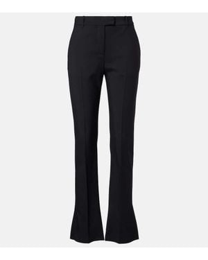 McQueen Wool Gabardine Suit Pants - Blue
