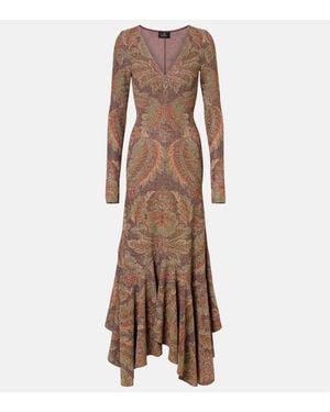 Etro Robe Aus Jersey - Braun