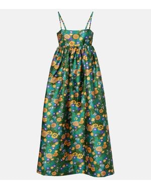 ALÉMAIS Abito Midi Con Stampa - Verde