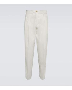 Tod's Pantaloni regular in misto cotone - Bianco