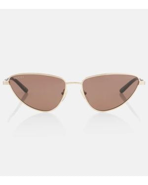 Gucci Occhiali Da Sole Cat-Eye Con Logo - Marrone