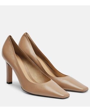 The Row Escarpins Carla 80 En Cuir - Marron