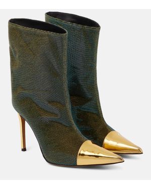 Alexandre Vauthier 100Mm Pointed-Toe Boots - Green