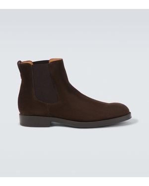 Tod's Chelsea Boots Aus Veloursleder - Braun