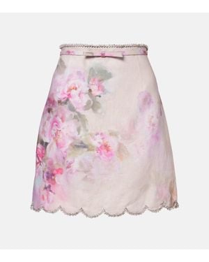 Zimmermann Minigonna Crush - Rosa