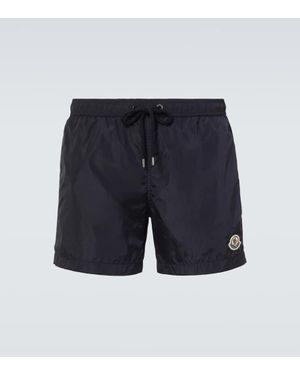 Moncler Logo Swim Trunks - Blue