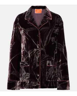 La DoubleJ Pyjama-Hemd Aus Satin - Schwarz