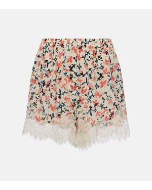 Ulla Johnson Shorts Noella Aus Seide Mit Spitze - Natur
