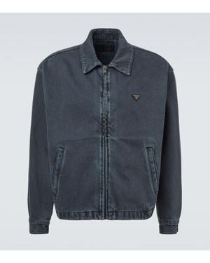 Prada Denim Blouson Jacket - Blue