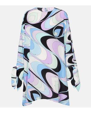 Emilio Pucci Printed Silk Kaftan - Blue