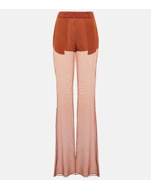 Nensi Dojaka Pantalones Anchos De Tiro Medio - Naranja