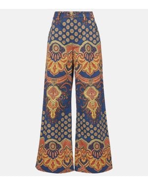 Valentino Wide-Leg Jeans Voyage Imaginaire - Blau