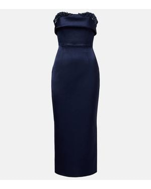 Rachel Gilbert Vestido De Coctel Laira Adornado - Azul