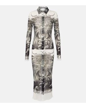 Jean Paul Gaultier 'the Diablo' Midi Dress - White