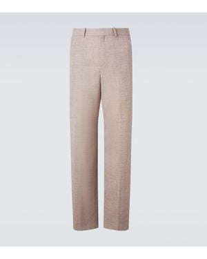 Saint Laurent Anzughose Aus Wolle - Natur