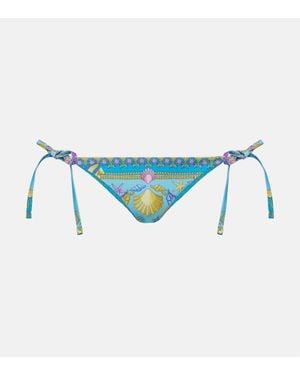 Versace Braga De Bikini Estampada - Azul