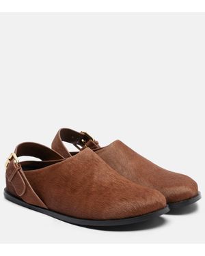 A.Emery Slingback-Slippers Louis Aus Kalbshaar - Braun