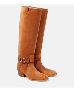 Ulla Johnson Willow Suede Cowboy Boots - Brown