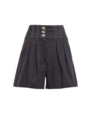 Veronica Beard Shorts Alicia De Tiro Alto - Azul