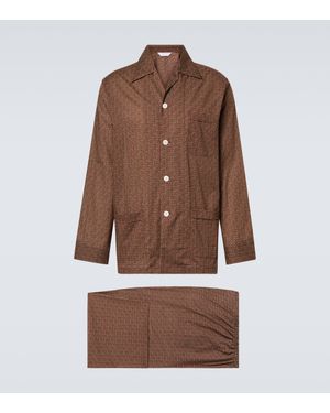 Derek Rose Ensemble de pyjama en coton - Marron