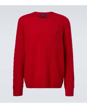 Polo Ralph Lauren Pullover Aus Wolle Und Kaschmir - Rot
