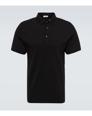 Valentino Polohemd Rockstud Aus Baumwolle - Schwarz