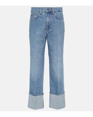 Veronica Beard High-Rise Straight Jeans Dylan - Blau