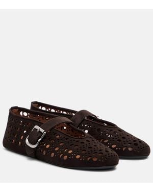 Alaïa Ballerinas Vienne Aus Leder - Braun
