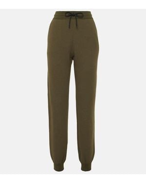 Loro Piana Cotton And Cashmere Joggers - Green