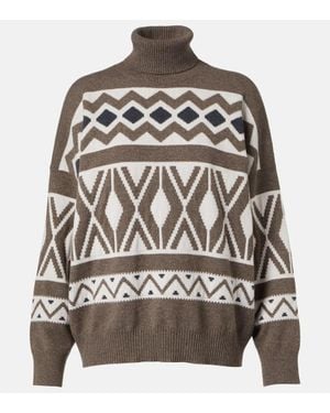 Brunello Cucinelli Chaleco De Lana, Cachemir Y Seda En Jacquard - Gris