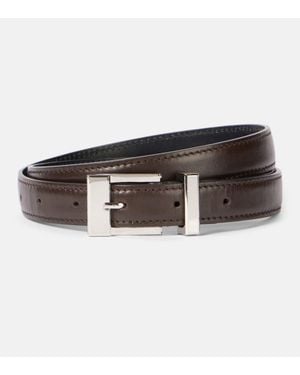 KHAITE Cinturon Manhattan De Piel - Negro