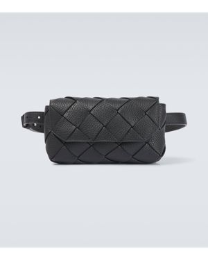 Bottega Veneta Diago Intreccio Leather Belt Bag - Black