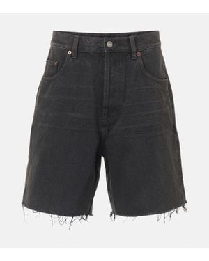 Saint Laurent High-Rise Shorts - Schwarz
