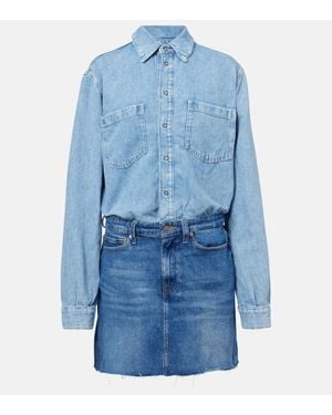 7 For All Mankind Denim Minidress - Blue