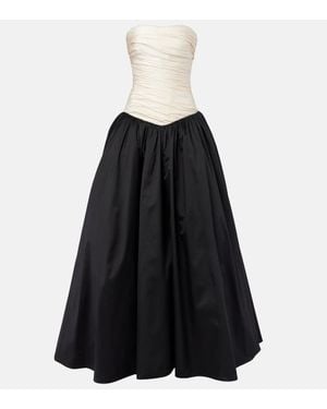 Marmar Halim Strapless Mikado And Taffeta Gown - Black