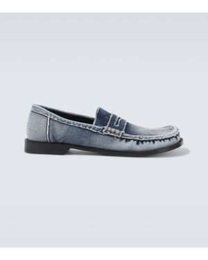 Loewe Campo Denim Penny Loafers - Blue