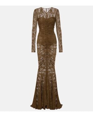 Norma Kamali Robe Aus Spitze - Braun
