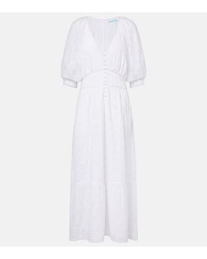Melissa Odabash Midikleid Daphne Aus Baumwolle - Weiß