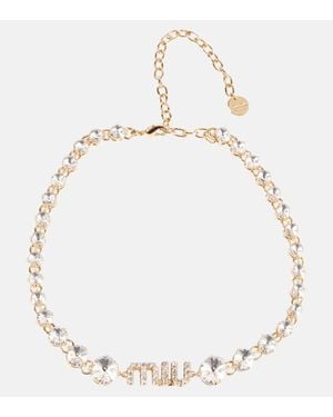 Miu Miu Choker Mit Kristallen - Natur