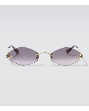 Cartier Panthere De Cartier Oval Sunglasses - Gray