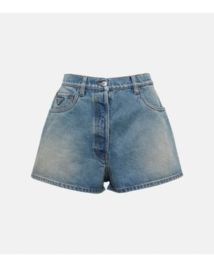 Prada Shorts Di Jeans - Blu