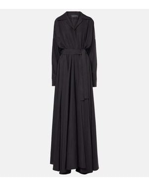 Norma Kamali Belted Oversized Shirt Dress - Black