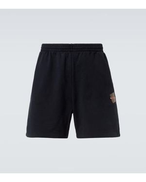 Balenciaga Shorts Aus Baumwoll-Fleece - Blau