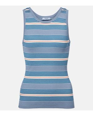 Prada Top En Coton - Bleu