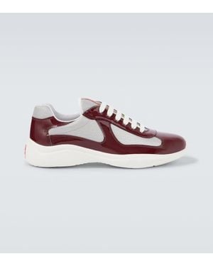 Prada America's Cup Leather Sneakers - Purple