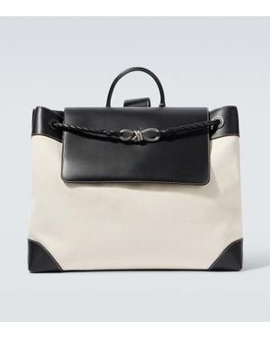 Bottega Veneta Rucksack Andiamo Large Aus Canvas Und Leder - Schwarz