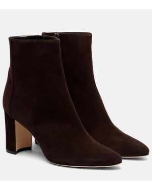 Manolo Blahnik Rosie 70 Suede Ankle Boots - Brown
