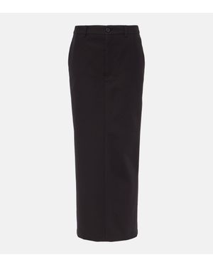 Wardrobe NYC Drill Cotton Twill Maxi Skirt - Black